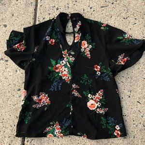 Cute Flowy Keyhole Shirt